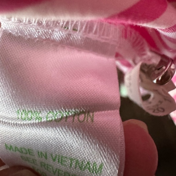 Lilly Pulitzer Pink and White Striped Ruffle Button Down - Picture 5 of 5